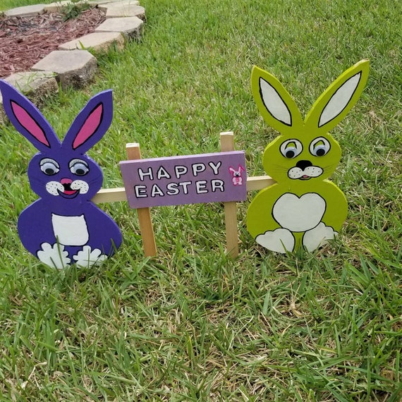 Easter Bunny Yard Decor Etsy