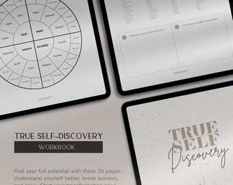 True Self Discovery Workbook Digital Self-Discovery Notebook for iPad Goodnotes Notability Printable Self-Discovery Workbook for True Self