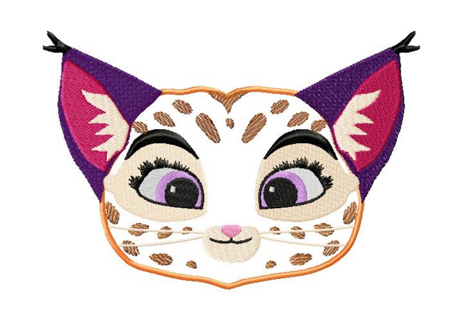 Lynx machine embroidery design lynx muzzle machine embroidery  etsy