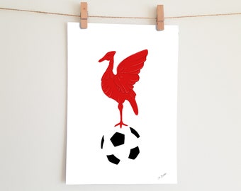 Liverpool FC Print, Liverpool Football Club A5, A4 and A3 Art Print