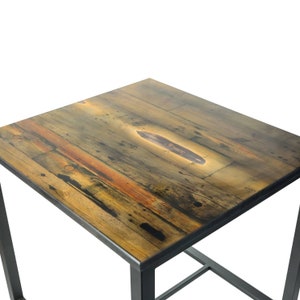 Resin Coffee Table, Wood Table, Square Table, Resin Furniture, Farmhouse Table, Reclaimed Wood Furniture, Painted Wood Table, Metal Legs
