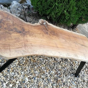 Live Edge Table, Wood Dining Table, Walnut Furniture, Massive Table, Metal Legs Table, Patio Table, Outdoor Furniture, Garden Table Wood