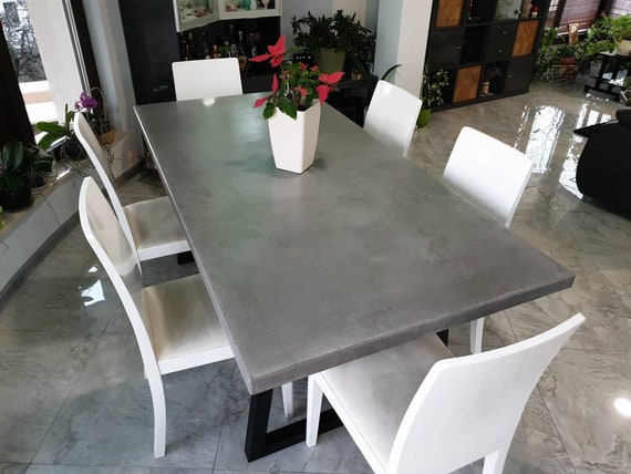 Concrete Dining Tables Concrete Kitchen Tables Solid Concrete