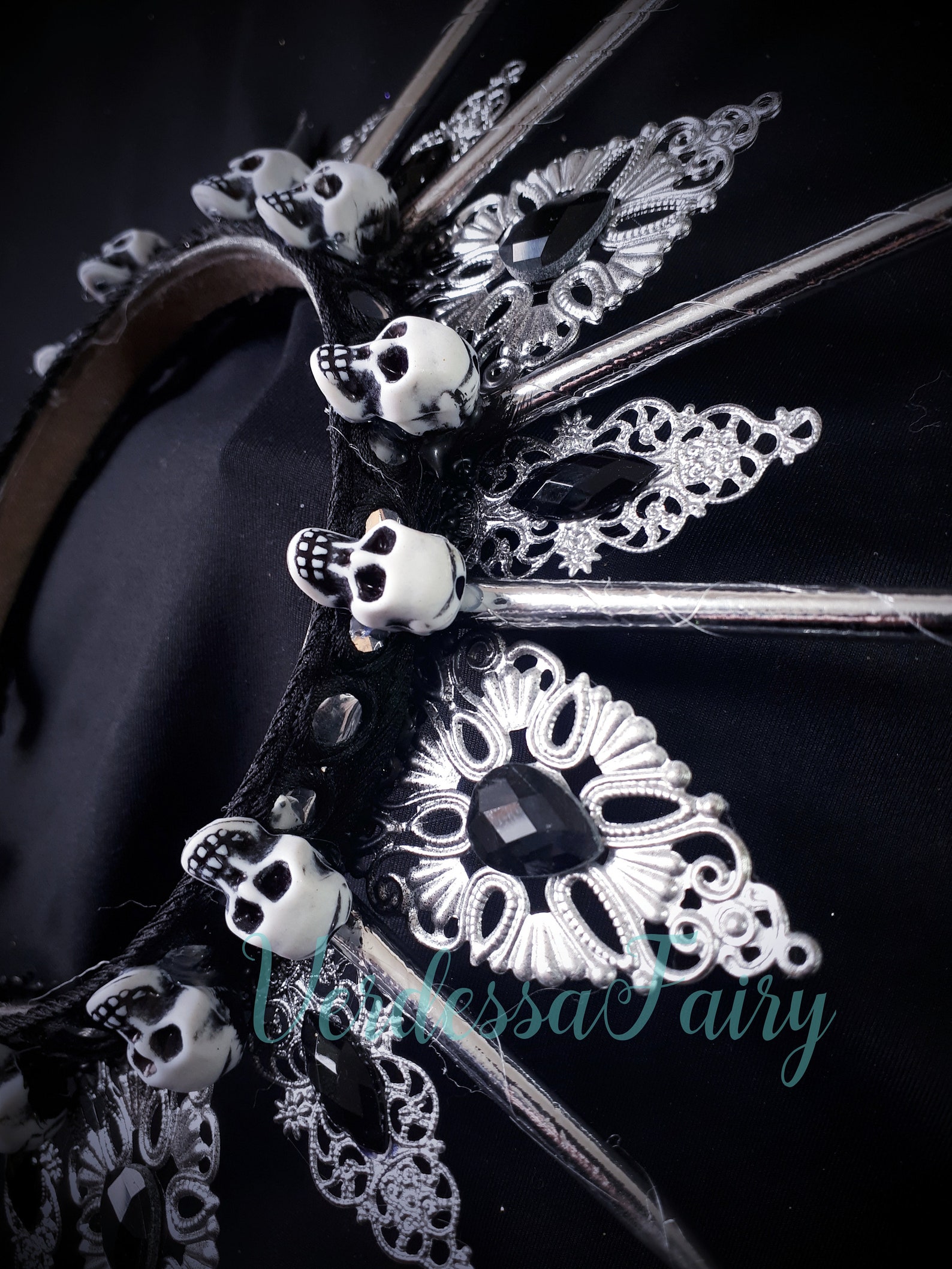 Filigree Skull Tiara With Spikes. Halloween Costume Skull | Etsy Hong Kong