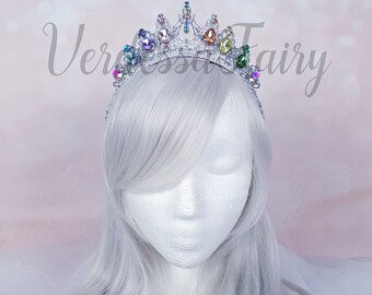 ⭐︎tiara⭐︎ Heart Swirl Crystal Rhinestone Bridal Tiara Crown Acccessory