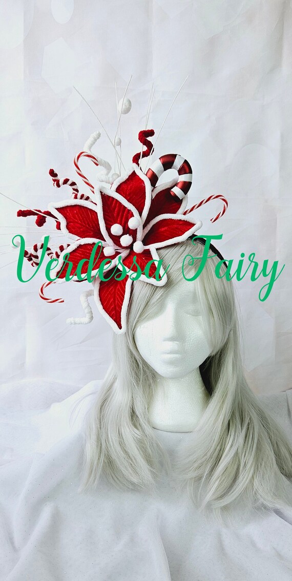 CuteGirlFinds Christmas Candy Cane Headband, Winter Girl Accessories, Christmas Hair accessoris. Birthday Crown Girl