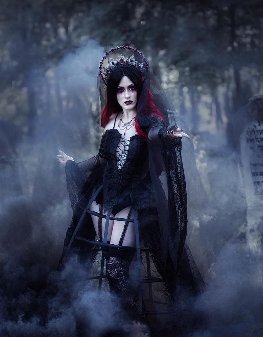 Accessoires De Mariée D'Halloween Gothiques Voile En Maille