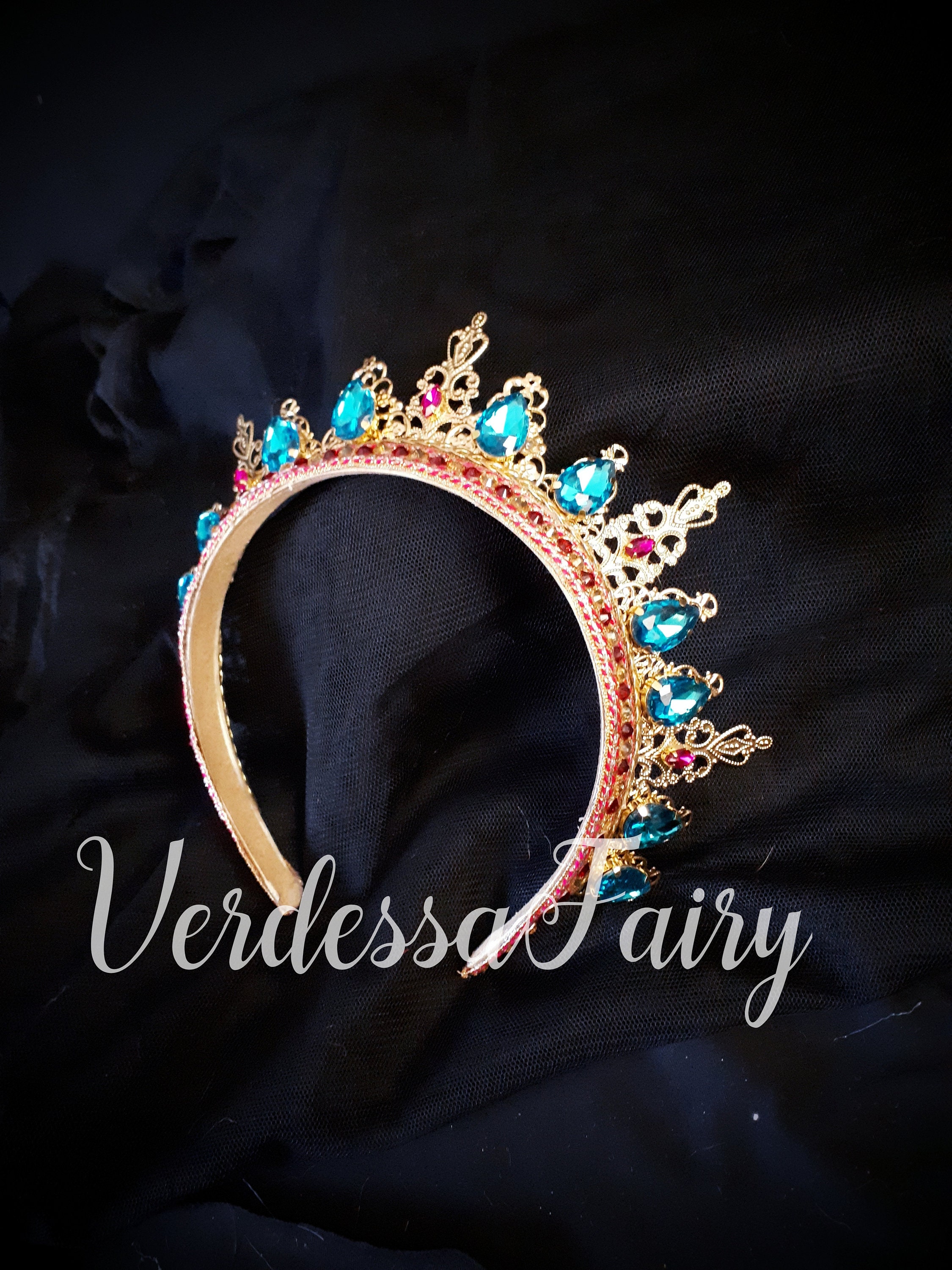 Princess Jasmine 2019 Crown Tiara. Metal Lace Filigree Crown