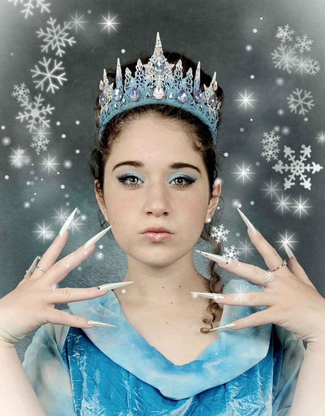 氷の女王の王冠ティアラ。雪の結晶の王冠。 - Etsy 日本