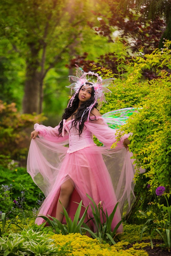 Buy Blossom Fairy Wings Headpiece. Pink Fairy Headdress. Spring Fairy  Headdress. Online in India - Etsy