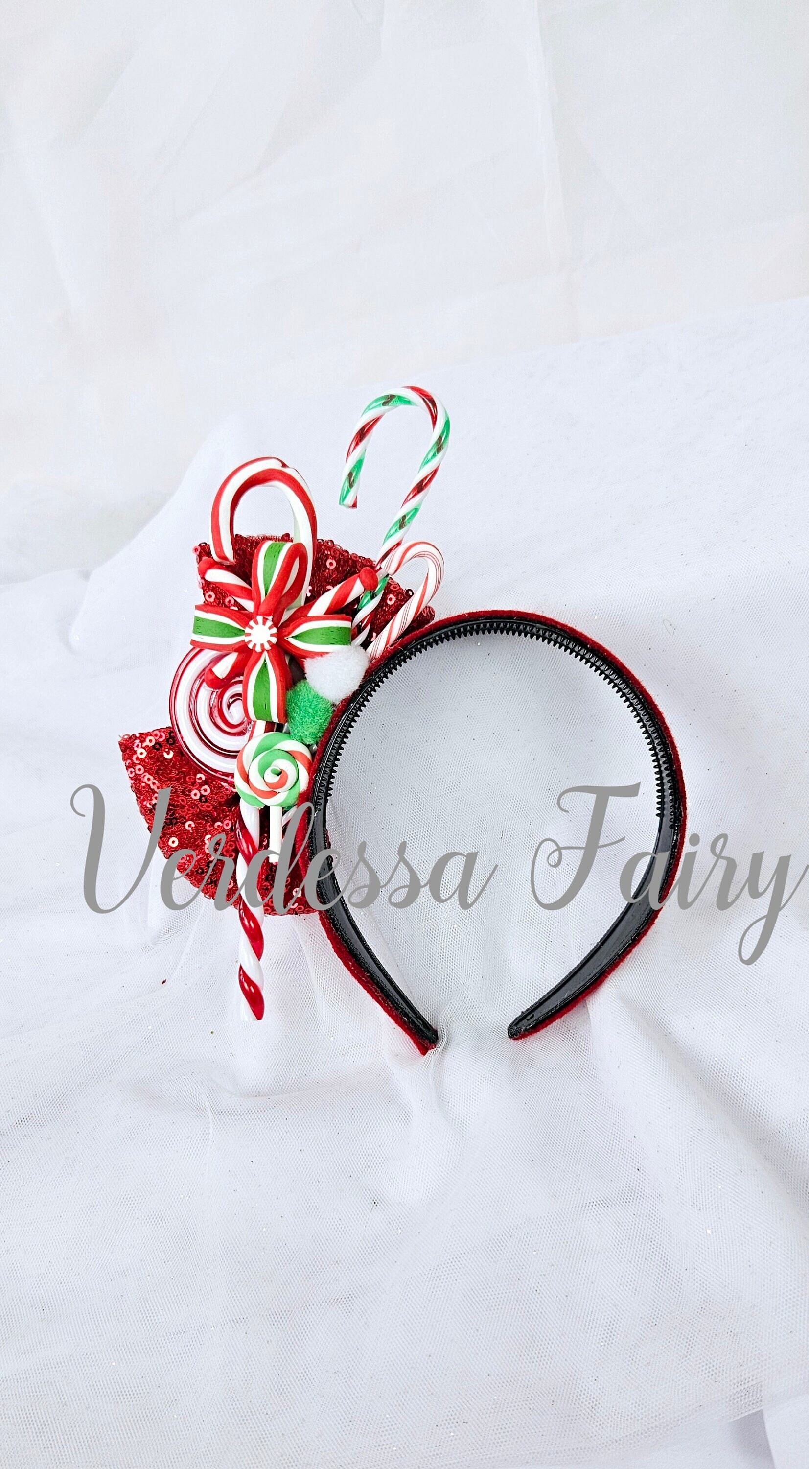 Mistletoe Candy Cane Headband