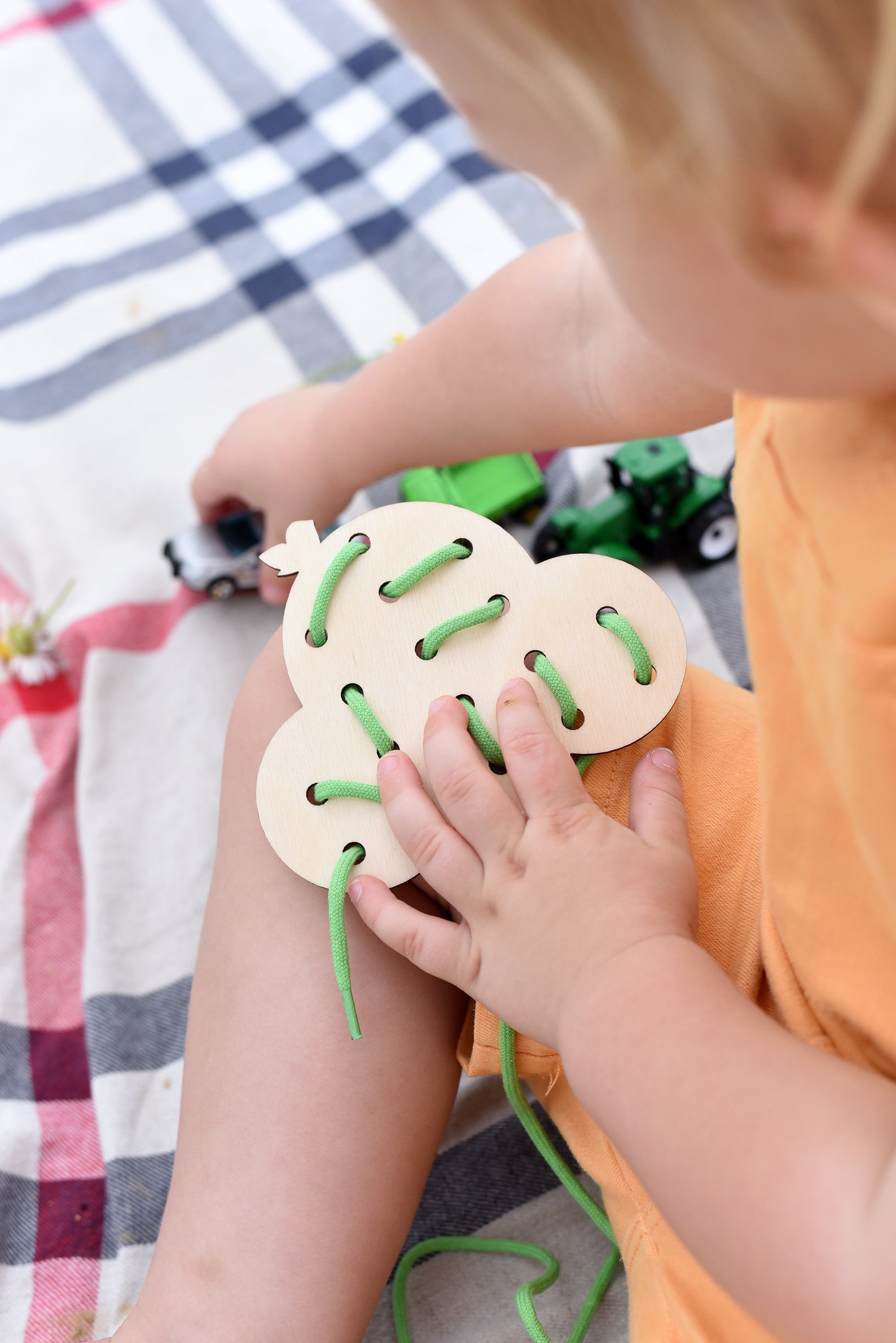 Wooden Lacing Wood Toy Montessori Lacing Cards Activity Etsy