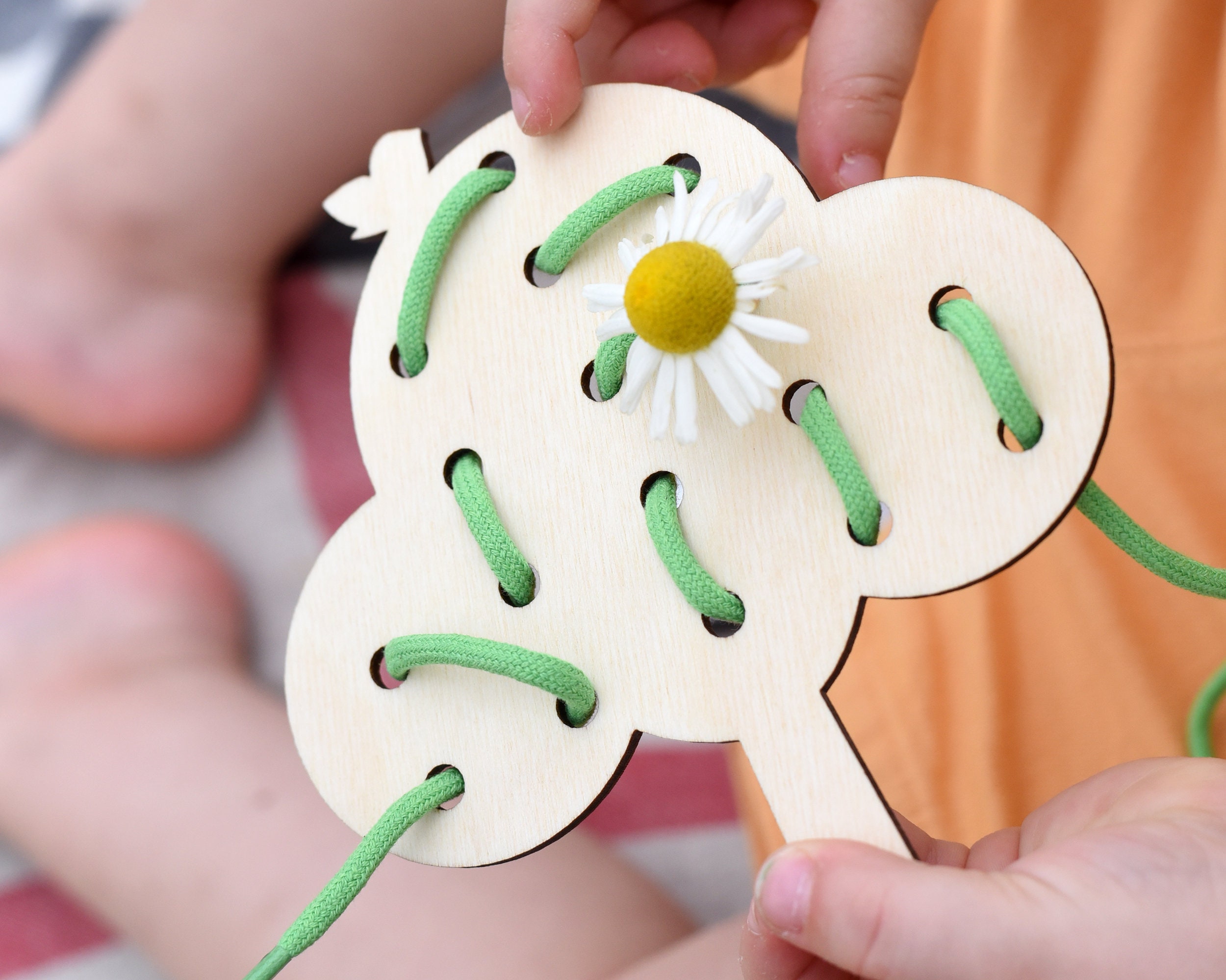 Wooden Lacing Wood Toy Montessori Lacing Cards Activity Etsy