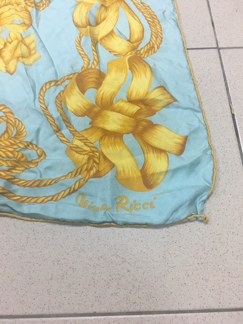 Free shipping Vintage Nina Ricci silk scarf rare design