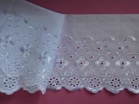 5 Metros Blanco Y Colores Pastel en encaje inglés Ribete de Encaje 3/"//8cm Top Seller