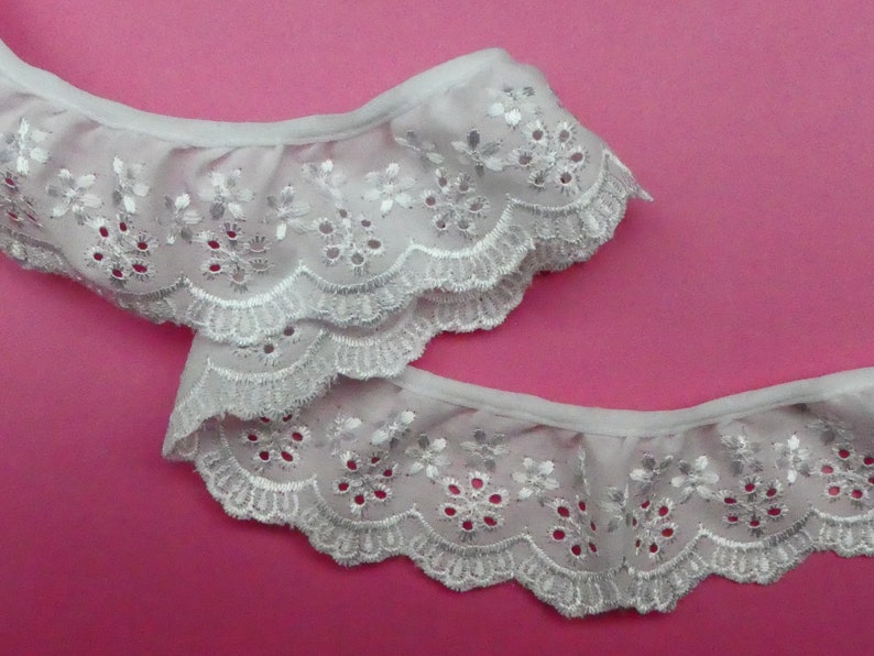 gathered cotton lace