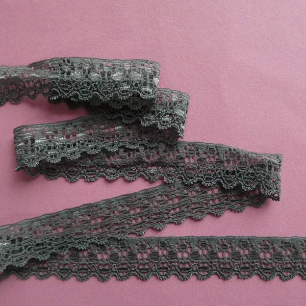 Gray Lace Trim Etsy