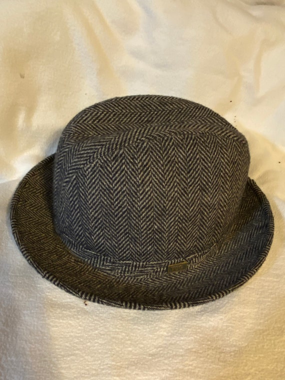 London Fog Fedora Black Tweed Hat - image 2