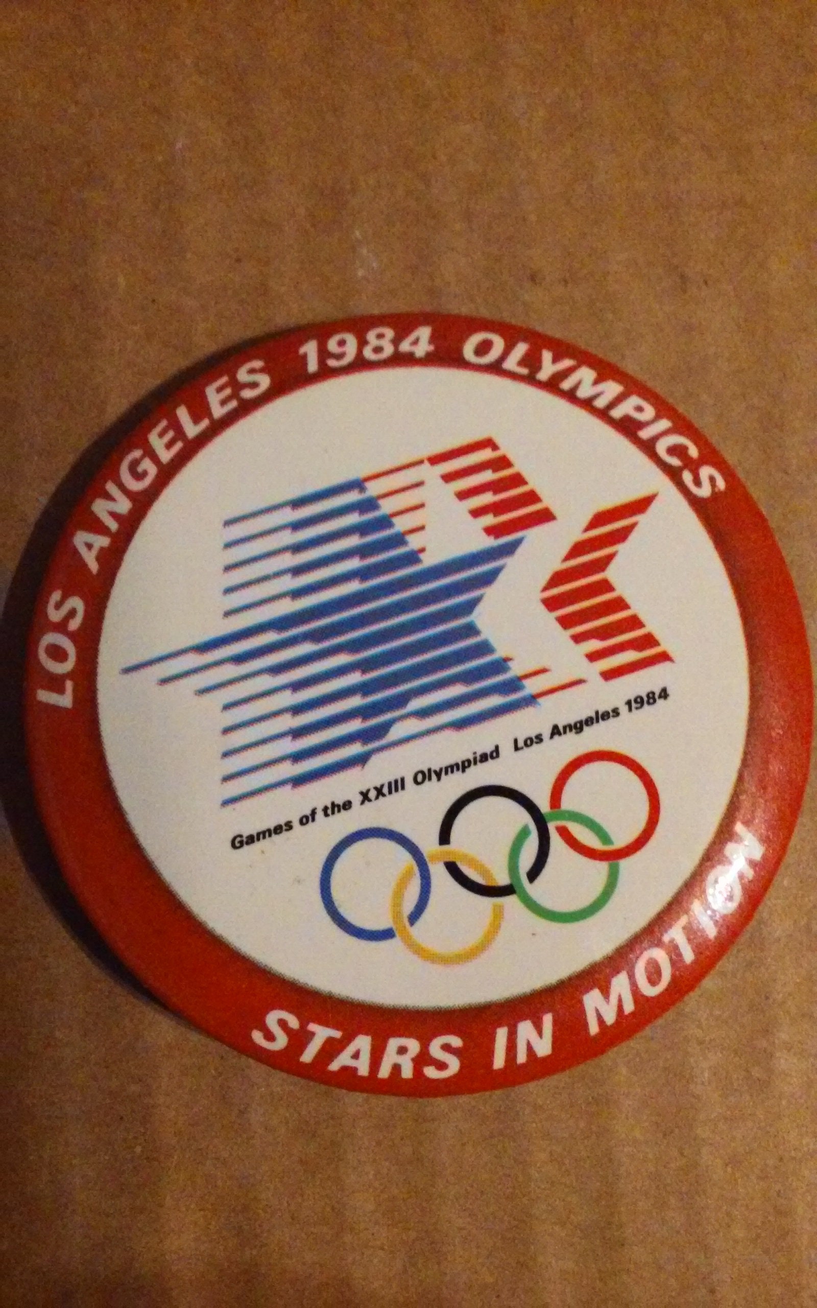1984 Olympic Stars in Motion Pin - Etsy