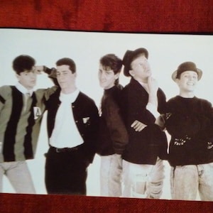 NKOTB 1990 Postcard- Black & White