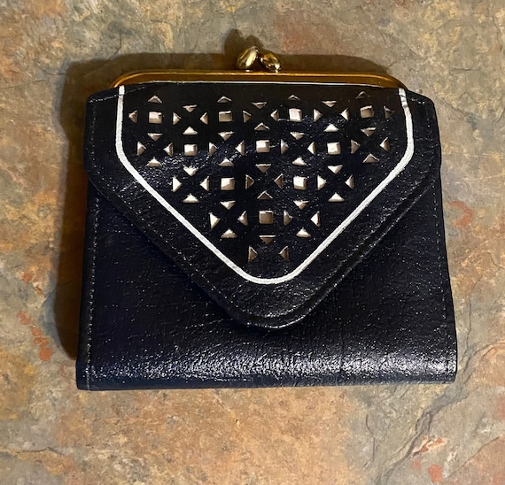 Princess Gardner Navy and White Split Buffalo Wal… - image 2