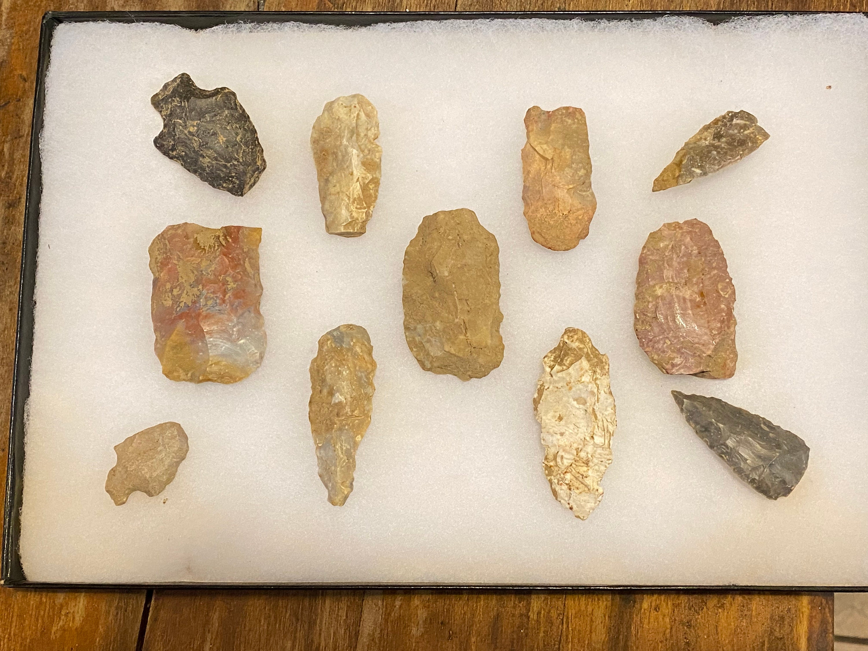 Arrowheads, Native American Artifacts Case of 11