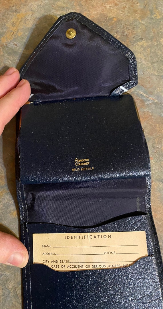 Princess Gardner Navy and White Split Buffalo Wal… - image 5