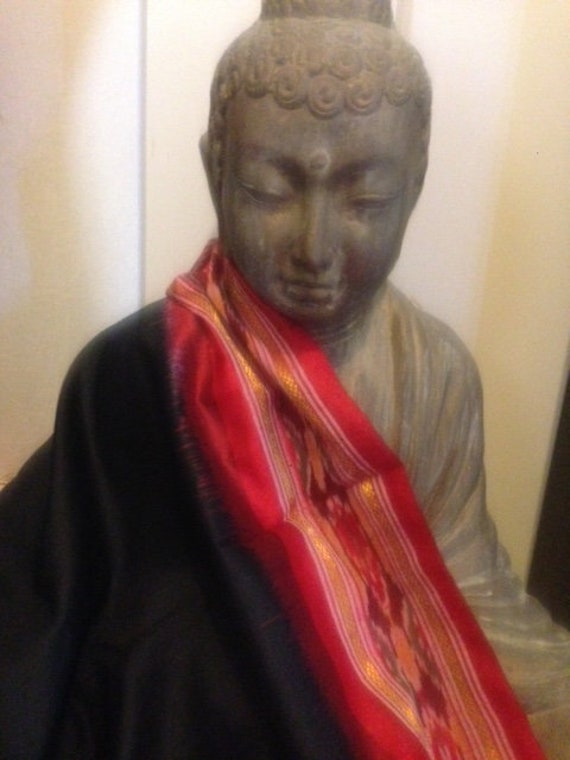 Black Red Pure Silk IKAT Patola Saree