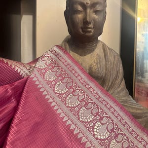 Vintage  pink gold saree