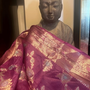 Silk pink saree