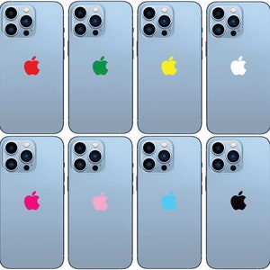 iPhone Apple Logo Aufkleber Farbe oder Retro Regenbogen Bild 9