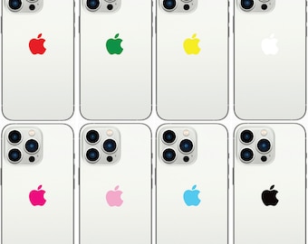 iPhone Apple-logo sticker | Kleur of Retro Regenboog