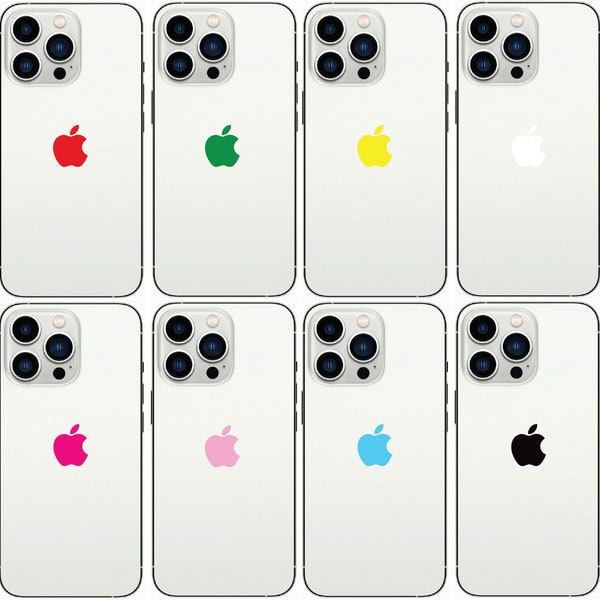 Calcomanía del logotipo de Apple para iPhone / Color o arco iris retro