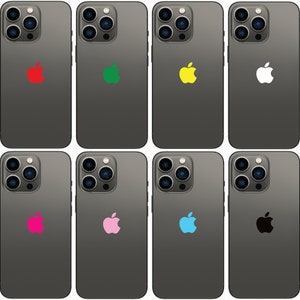 iPhone Apple Logo Aufkleber Farbe oder Retro Regenbogen Bild 5