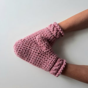 Cable knitted mittens. Hand warmers. Winter handmade gloves. Crochet thick mittens. Chunky knitted mittens. Semi-woolen mittens. image 7
