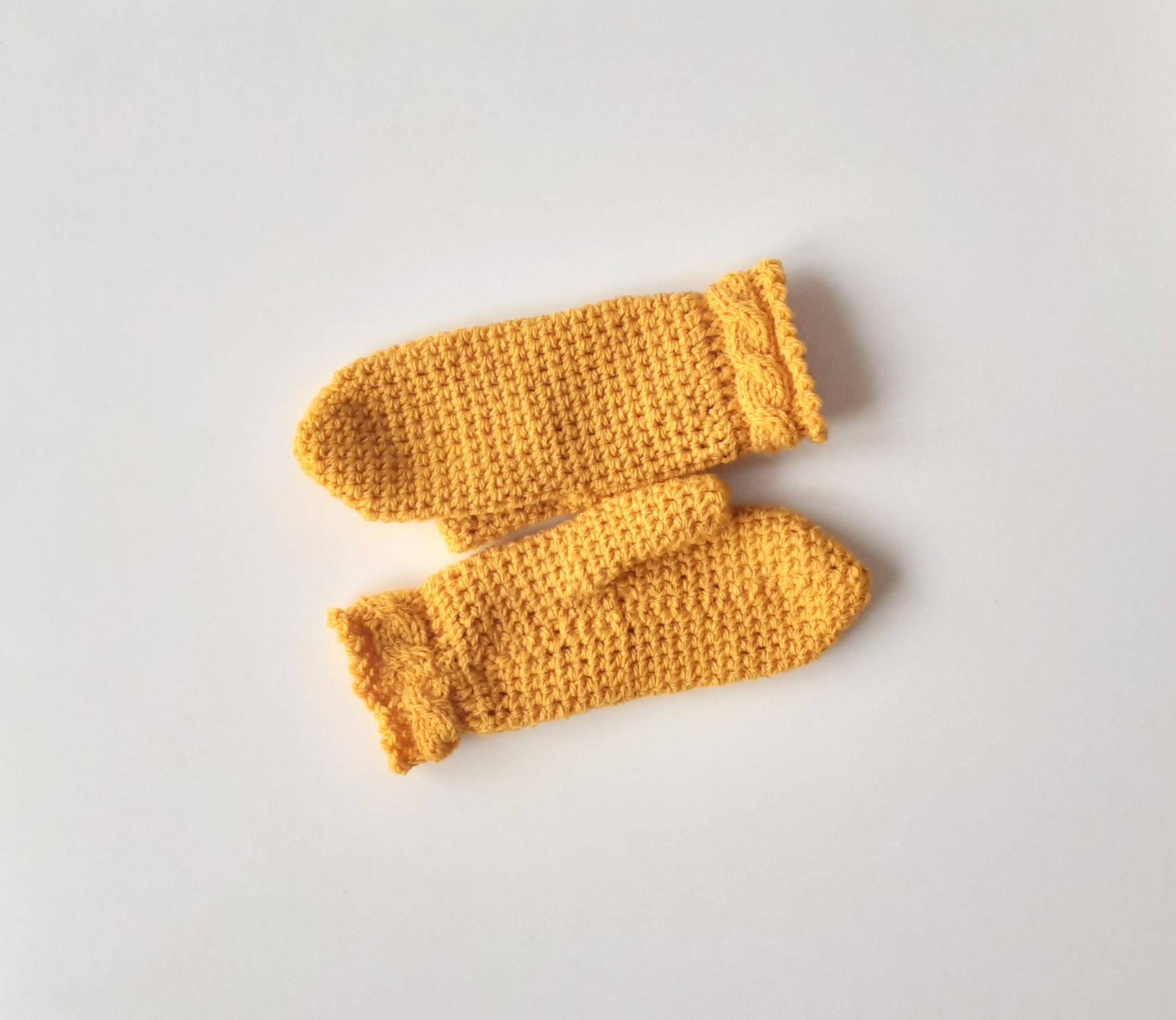 Bright yellow knitted mittens spring mittens. Mittens with Etsy