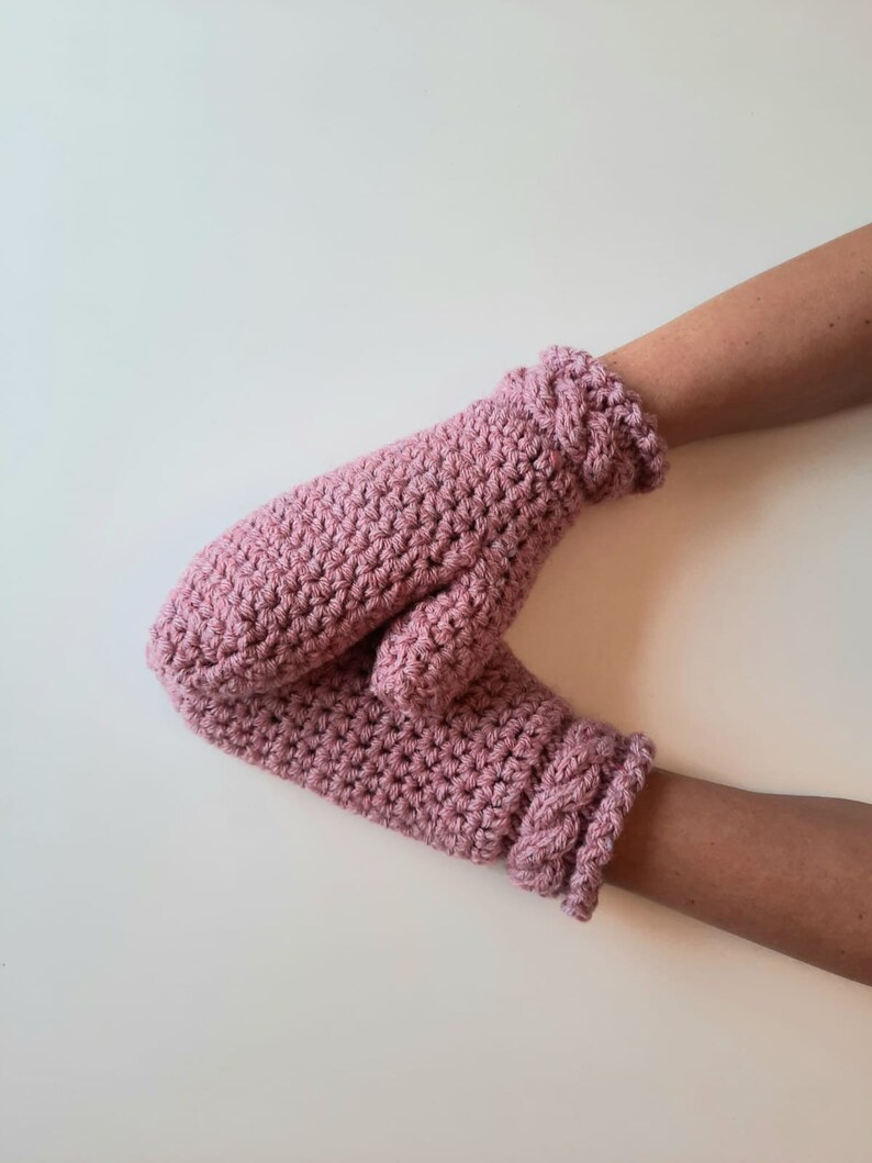 Cable knitted mittens. Hand warmers. Winter handmade gloves. Crochet thick mittens. Chunky knitted mittens. Semi-woolen mittens. image 8