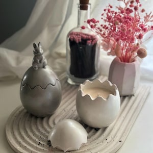 Easter Bunny Container Candle| Easter Egg candles | Easter rabbit candle gift and decor | Farmhouse Decor | Housewarming gift | Surprise egg