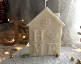 Kersthuiskaars: sojawas winterhuisdecoratie