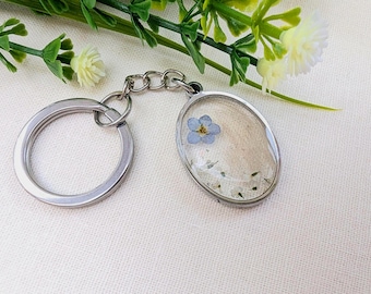 Llavero conmemorativo de cabello, recuerdo de pérdida de mascota en forma de mechón ovalado o en forma de corazón, regalo personalizado para abuelos.