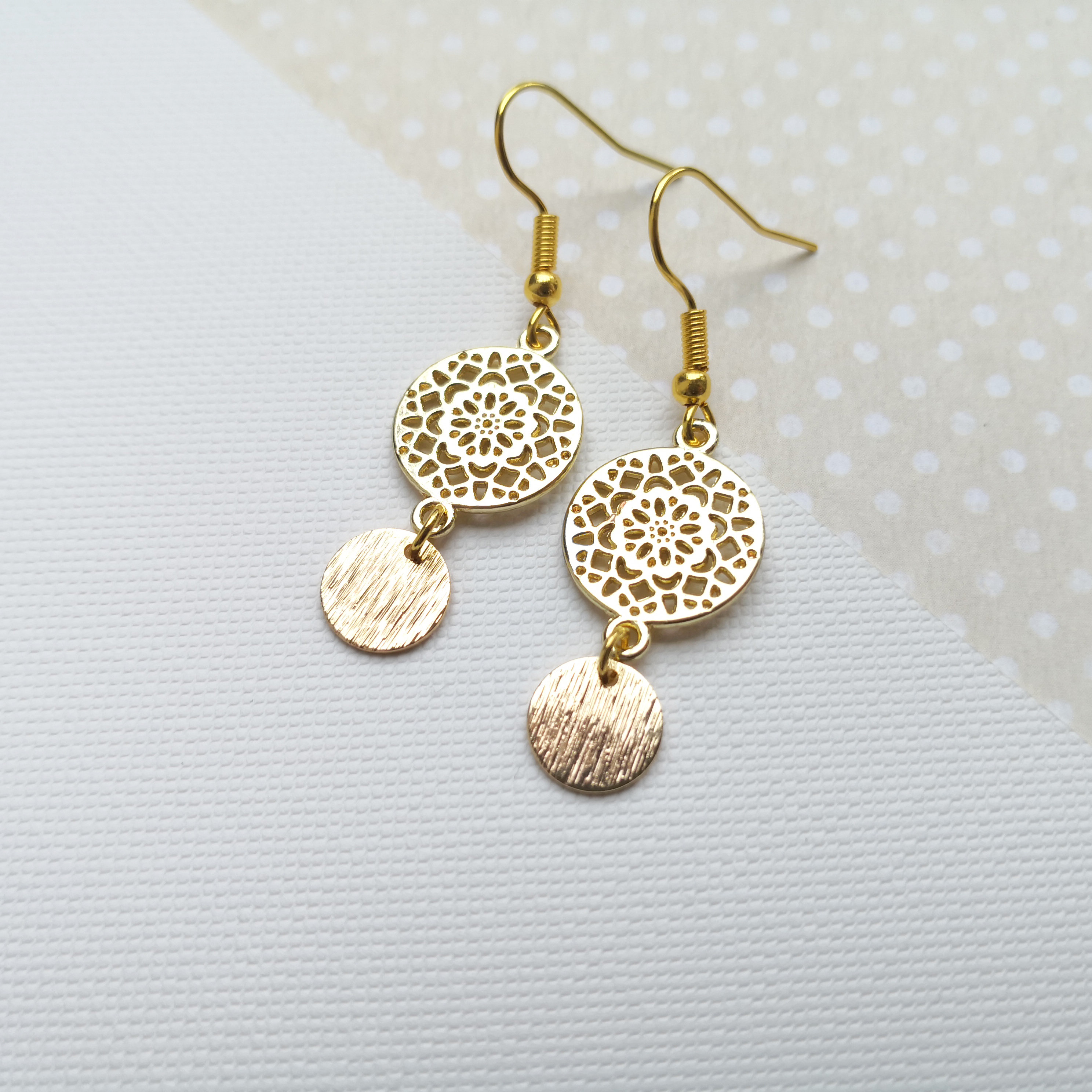Gold earrings boho online