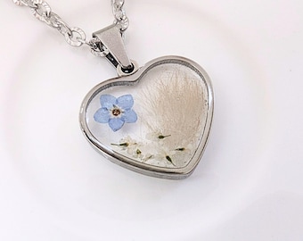 Collar conmemorativo para el cabello, recuerdo de mechón de cabello en forma de corazón, medallón de cabello personalizado para mamá