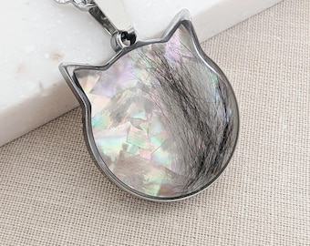 Recuerdo conmemorativo para mascotas, collar o llavero de pelo de gato, regalo para la pérdida de una mascota, amante de los gatos