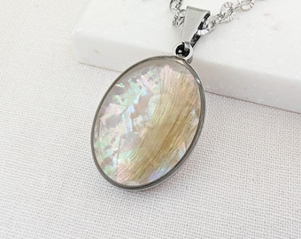 Collar conmemorativo, recuerdo de mechón de pelo ovalado, llavero personalizado de pelo de mascota, regalo para abuelos.