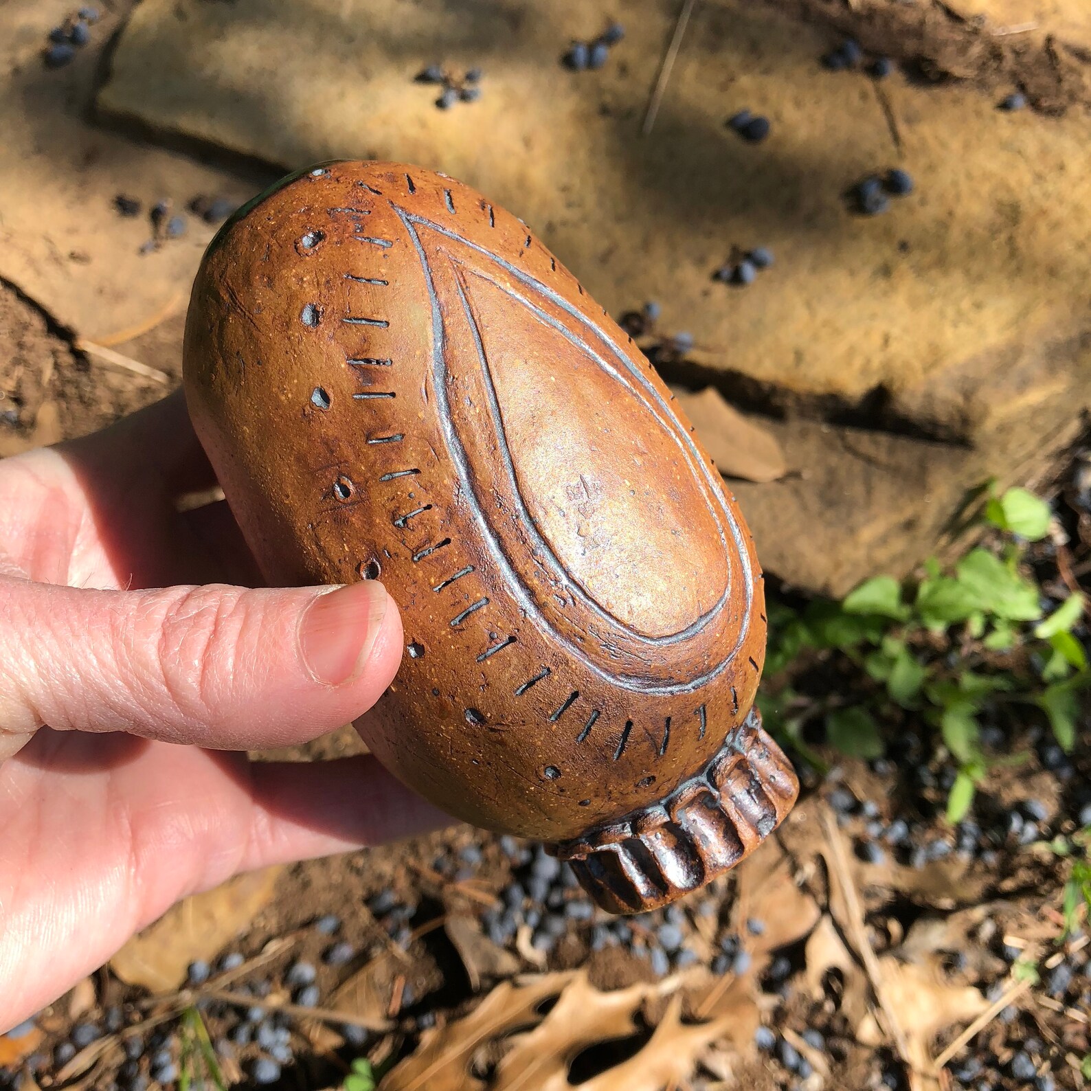 Iron Oxide Ceramic Altar Vase Etsy