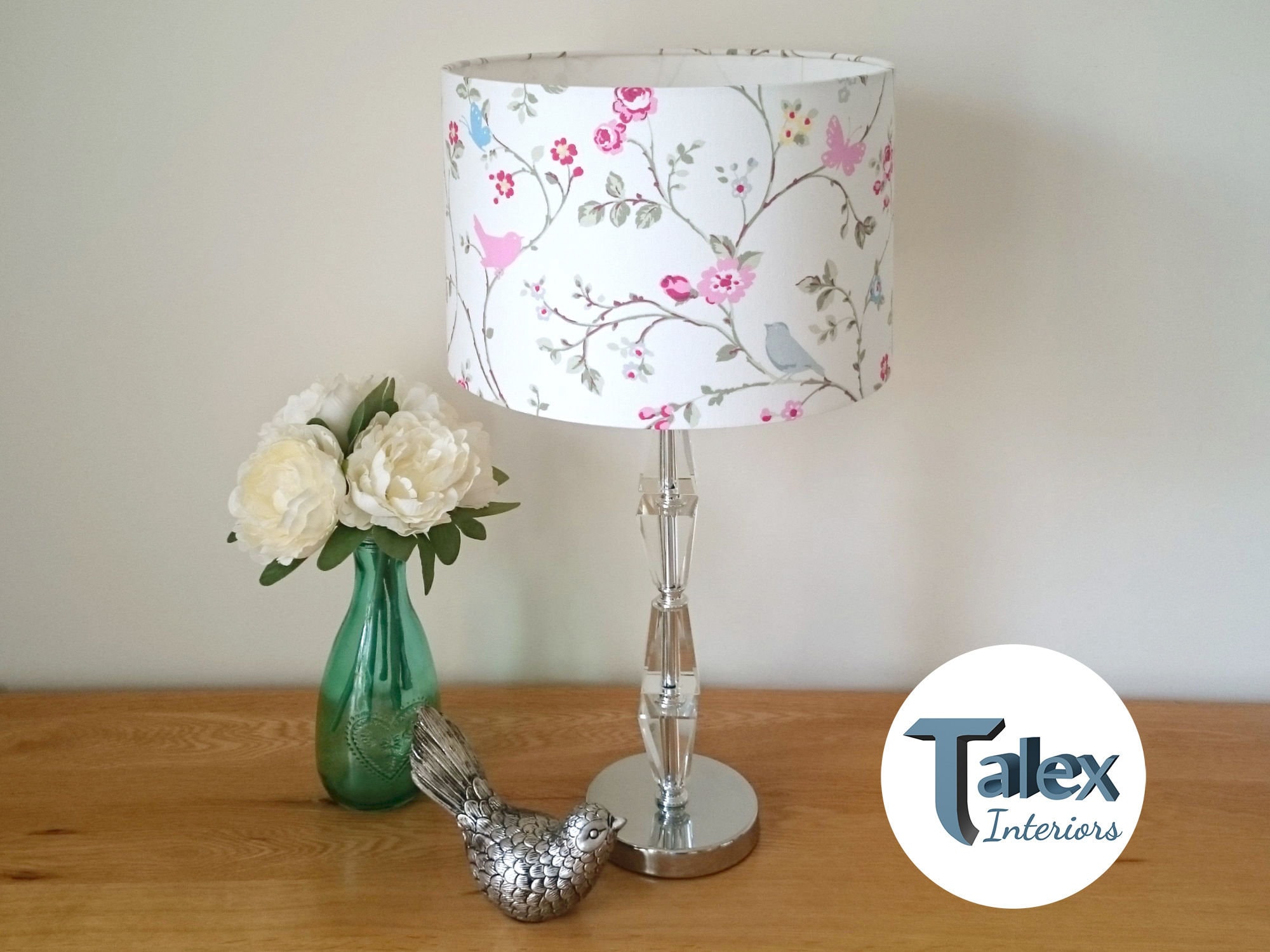 Daisy Pink Floral Pretty Vintage Shabby Chic Drum Lampshade