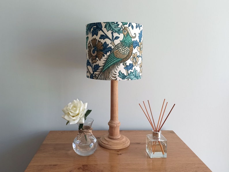 Peacock Lampshade Teal Turquoise Green Lamp Shade Iliv Etsy