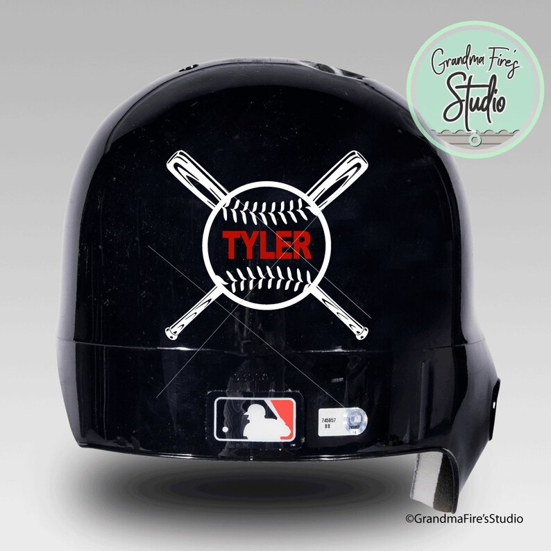 Baseball SVG Baseball Helmet Decal Personalize Baseball Etsy