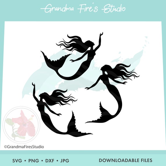 Download Mermaid SVG Swimming Mermaids Mermaid Pattern Mermaid Cut ...