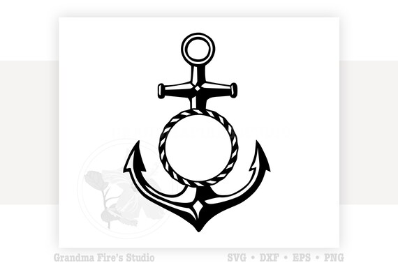 Download Anchor Monogram Svg Boat Captain S Gift Home Decor Wall Etsy